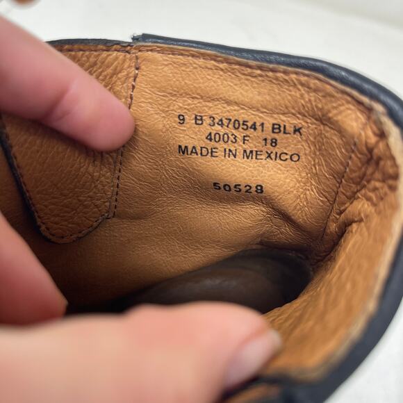 Frye Vicky Black Leather harness Boots Sz 9 - Picture 2 of 6